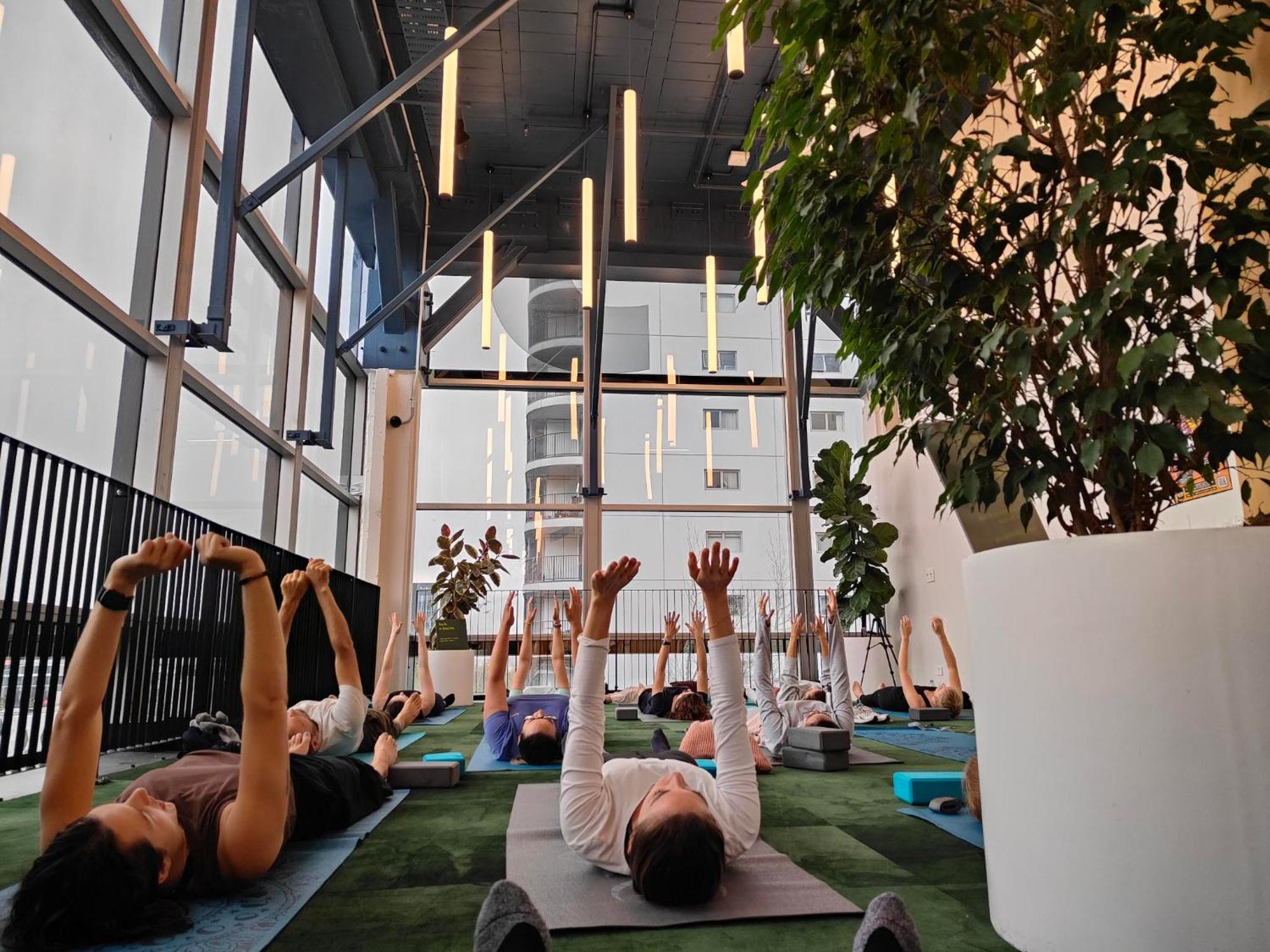Lylo Auckland Hotel 외부 사진 A yoga class at the Googleplex